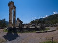 Ancient Delfi excavations in Greece. Royalty Free Stock Photo